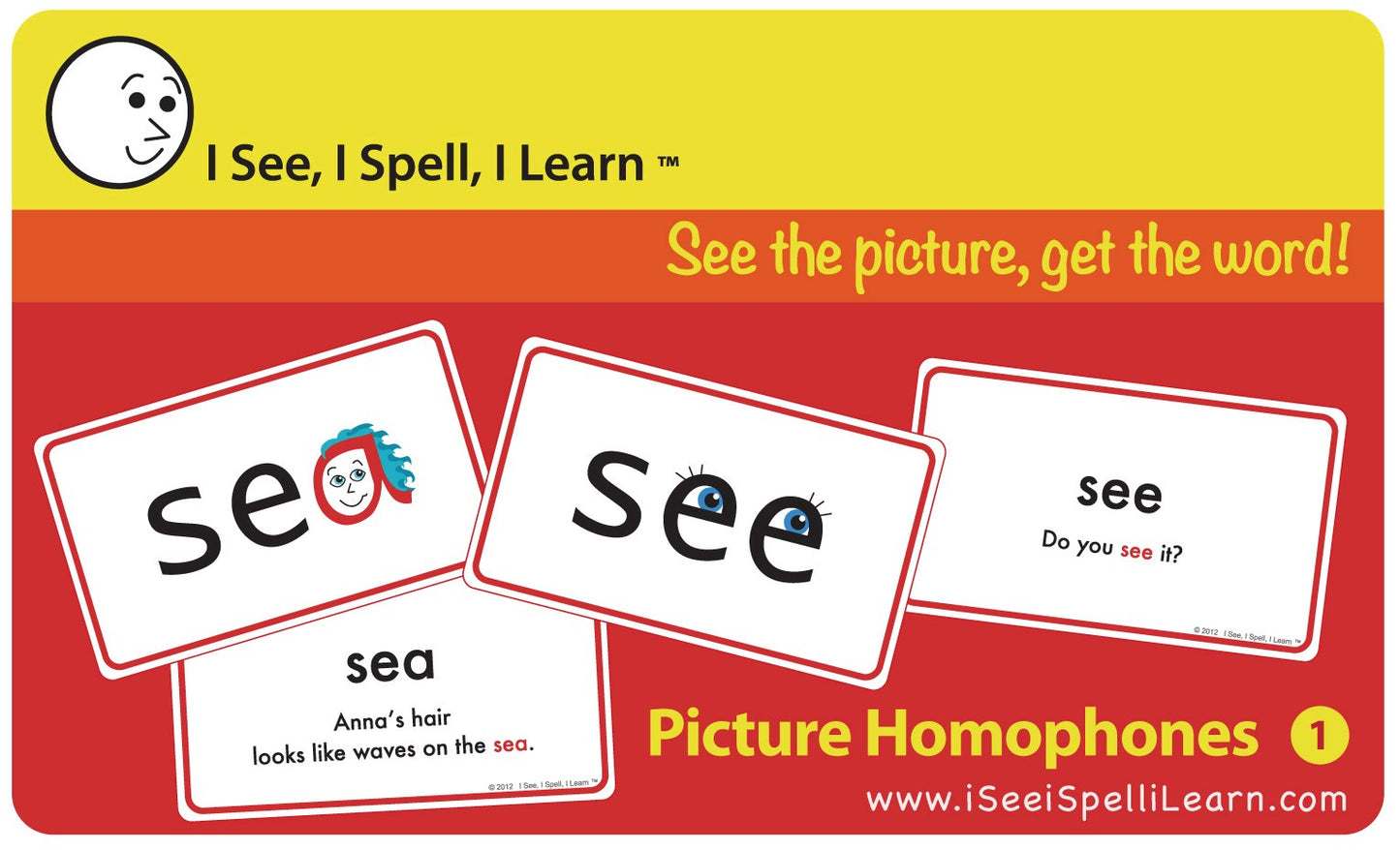 I See, I Spell, I Learn® - Picture Homophones™ Flashcards - Sets 1 & 2 Combo