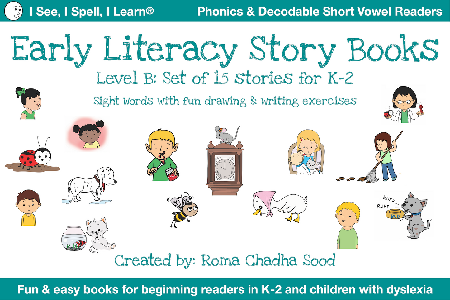 Phonics, Sight Words & Short Vowel Storybooks (Decodable Readers grades K-5 and Dyslexia)