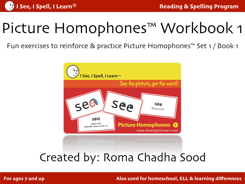 Picture Homophones™ eWorkbooks - Sets 1 & 2 (Digital Purchase & Download)