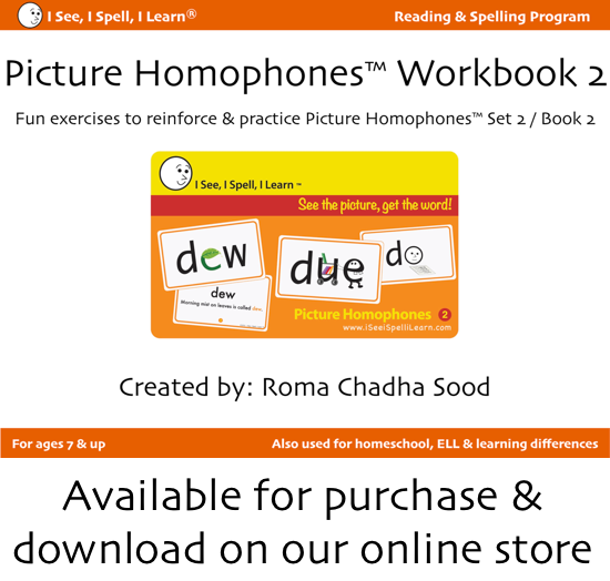 I See, I Spell, I Learn® - Picture Homophones™ Flashcards - Sets 1 & 2 Combo