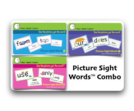 I See, I Spell, I Learn® - Picture Sight Words™ Flashcards Sets 1, 2 & 3