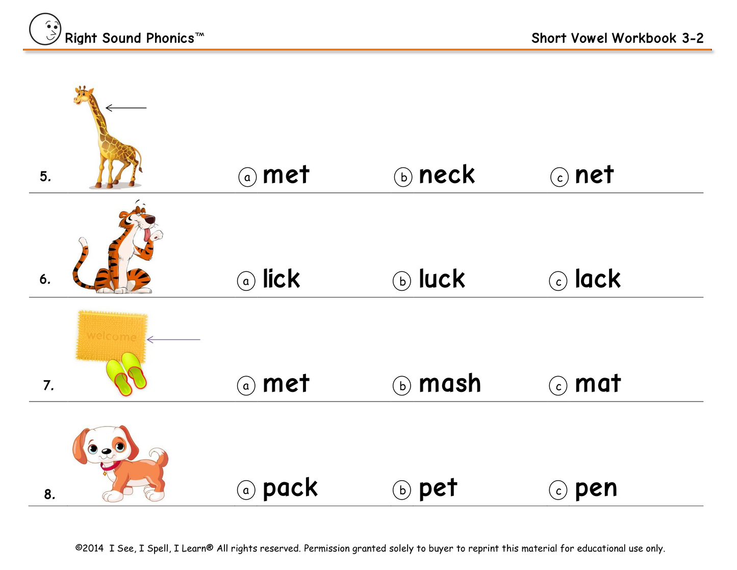 Phonics & Short Vowel Workbooks 1 to 5 - For All Learners K-2 (PRINT COPY)