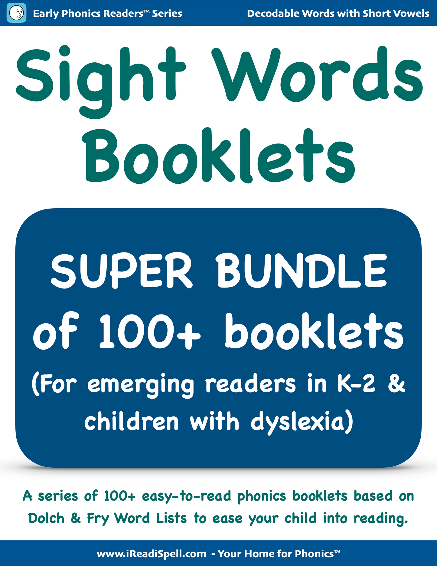 Super Bundle of Sight Words Booklets (Based on Dolch & Fry Word Lists & Phonics-based Short Vowels) - PDF Download